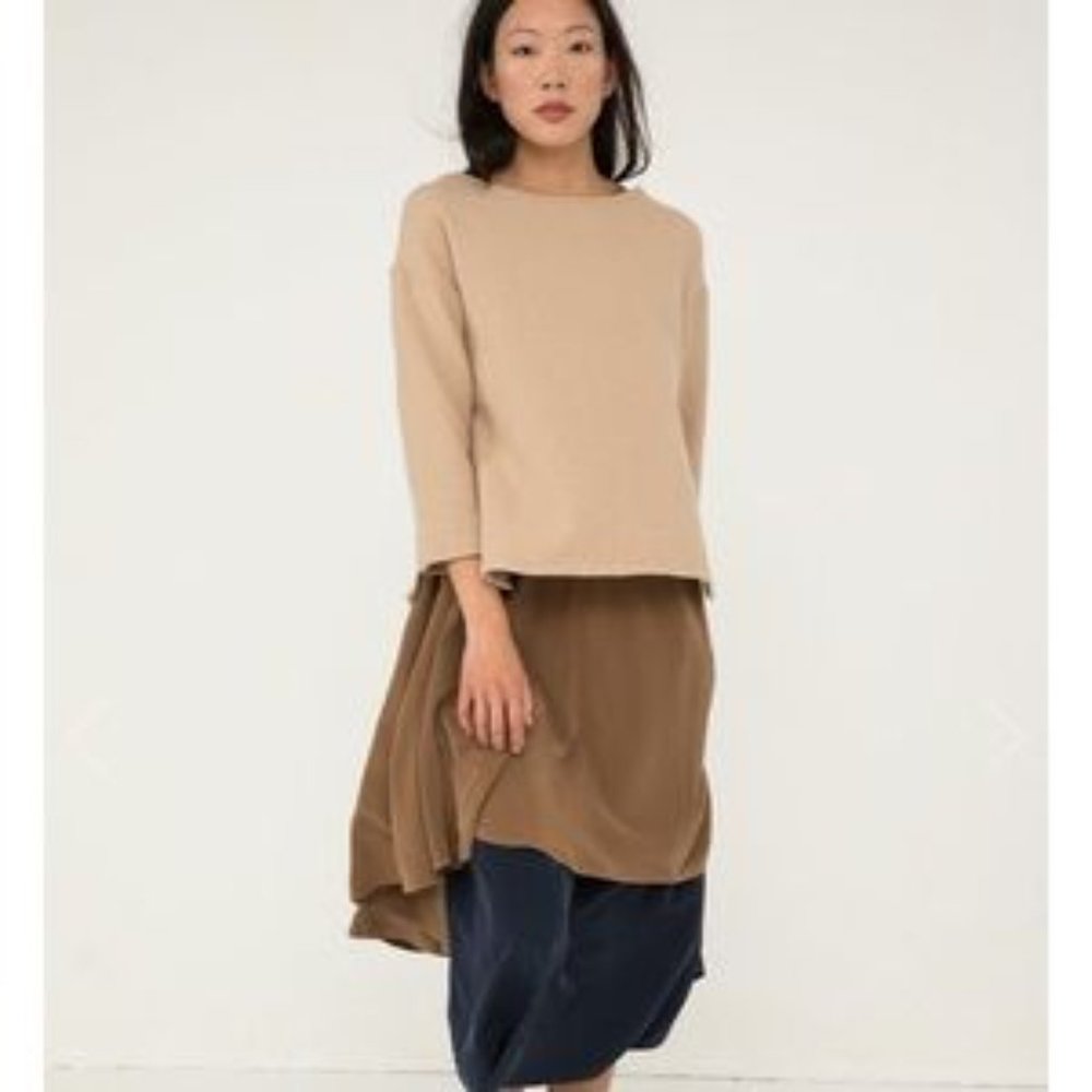 Elizabeth Suzann Reece Sweater in Lightweight Wool - Fawn / S